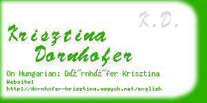 krisztina dornhofer business card